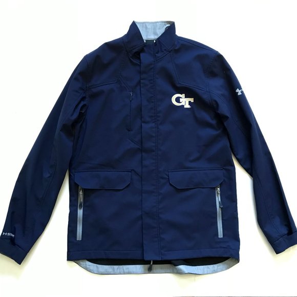 Under Armour Georgia Tech Storm Jacket Mens Medium Navy Blue Full Zip Coat GT - Picture 1 of 10